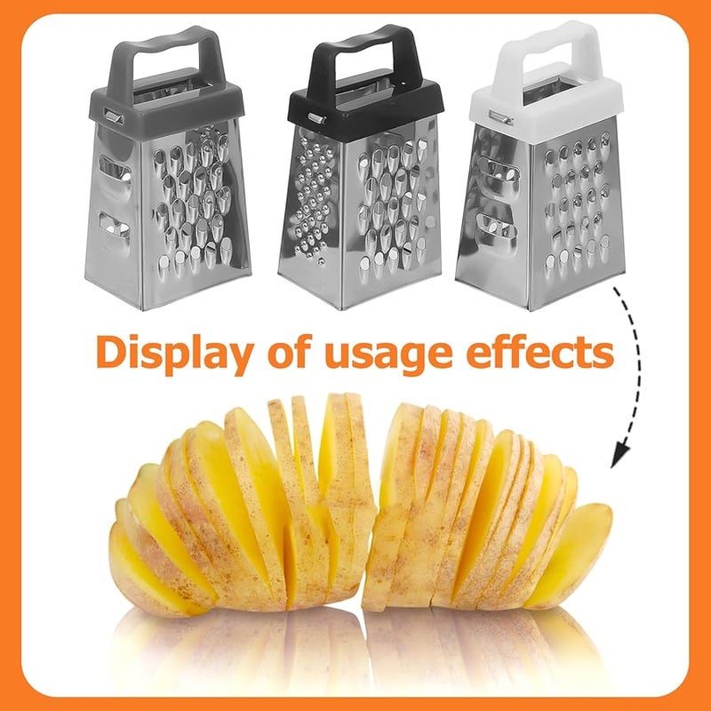 3Pcs Stainless Steel Kitchen Grater Set Multi Functional Vegetable Slicer For Potato Carrot - Image 3